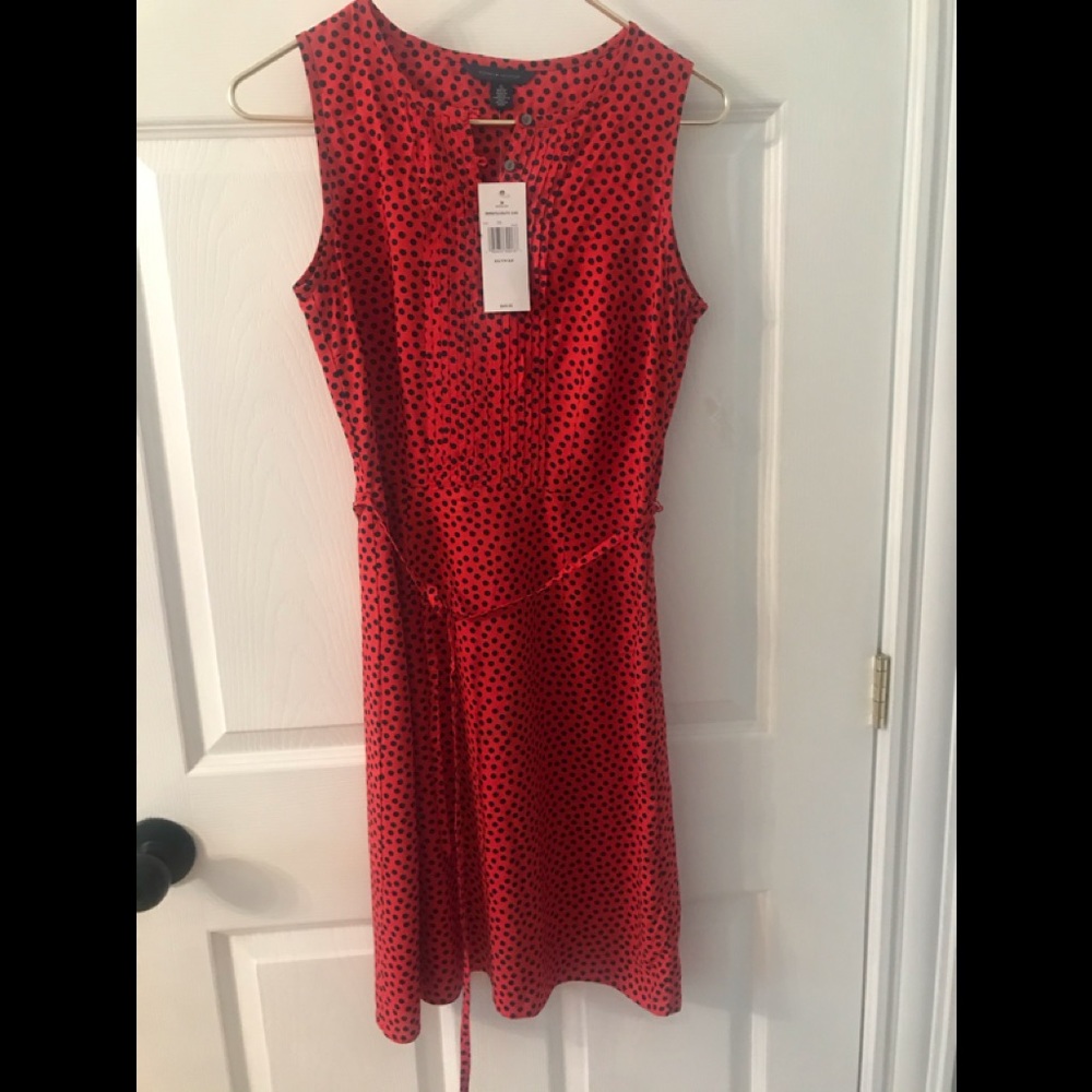 Classic Tommy Hilfiger dress! Polkadots! Red/navy